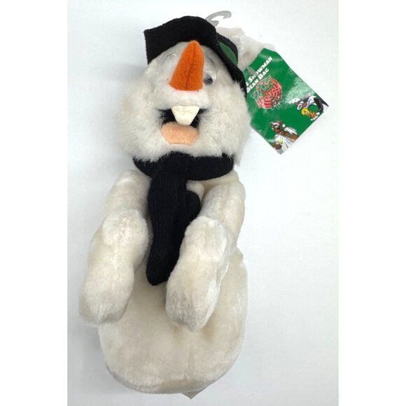 1998 Warner Bros Studio Store Bugs Bunny Snowman Bean Bag Plush Toy 10" NWT - Picture 3 of 6